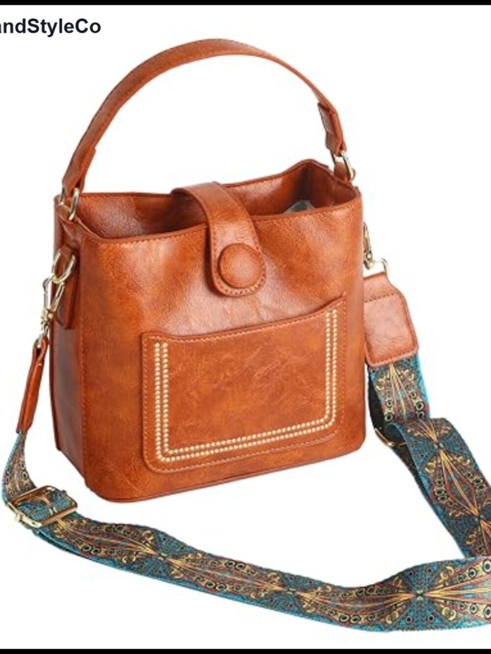 Vagen Leather Crossbody Bag Adjustable Strap Small Women's